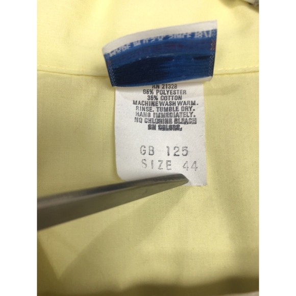 Sweet Orr Vintage Mens Yellow Short sleeve button Shirt Size XL 44 Medical NOS - Picture 8 of 9